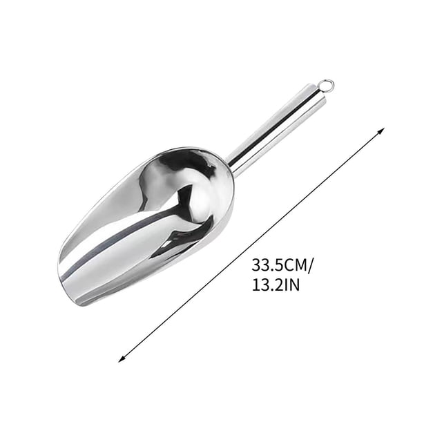 Cast Aluminum Utility Scoop,Small ice scoop for Multi-Purpose Use,Ice Cube Scoop,Cast Aluminum Shovel Scoops,Multipurpose Kitchen Spoon for Ice Maker Freezer Coffee Bean Food,Bartender's Ice Scoop