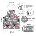 thumbnail image 7 of Gray Christmas Snowman Apron-Garden Aprons for Women with Pockets-Cotton Linen Waterproof Kitchen Cooking Gardening Aprons Adjustable for Kitchen,Cooking,BBQ and Salon 32"x27", 7 of 7