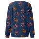 thumbnail image 4 of Gibobby Sudadera navideña mujer Blusa de sudadera estampada con cuello redondo y manga larga para entrenamiento diario en casa y al libre para mujer(Marina,CH), 4 of 5