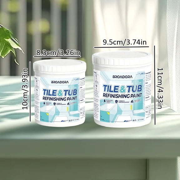 Clearance Under $14 | 300g White Tile and Tub Refinishing Paint, Water-Based Ceramic Coating