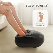 Foot Massager with Heat, Comfier Shiatsu Foot Massage Machine with Remote for Plantar Fasciitis, Neuropathy, Circulation, Max Size 13, Black, Gifts