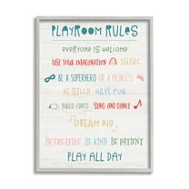 Stupell Indtries Playroom Rules Sign Kid's Motivational Phrases Listed,11 x 14,Design by Natalie Carpentieri