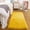 Yellow, variant on Dmlowu Extra Long Runner Rug, Non-Slip Washable Kitchen Mats for Floor, Fluffy Plush Solid Color Rugs for Living Room Hallway, "15.7 x 31.4"