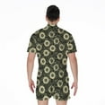 thumbnail image 2 of Dark Sunflower Pattern Short Sleeve Men'S Rompers, Sunflower Flower Floral Casual Summer Jumpsuits Outfit, 2 of 4