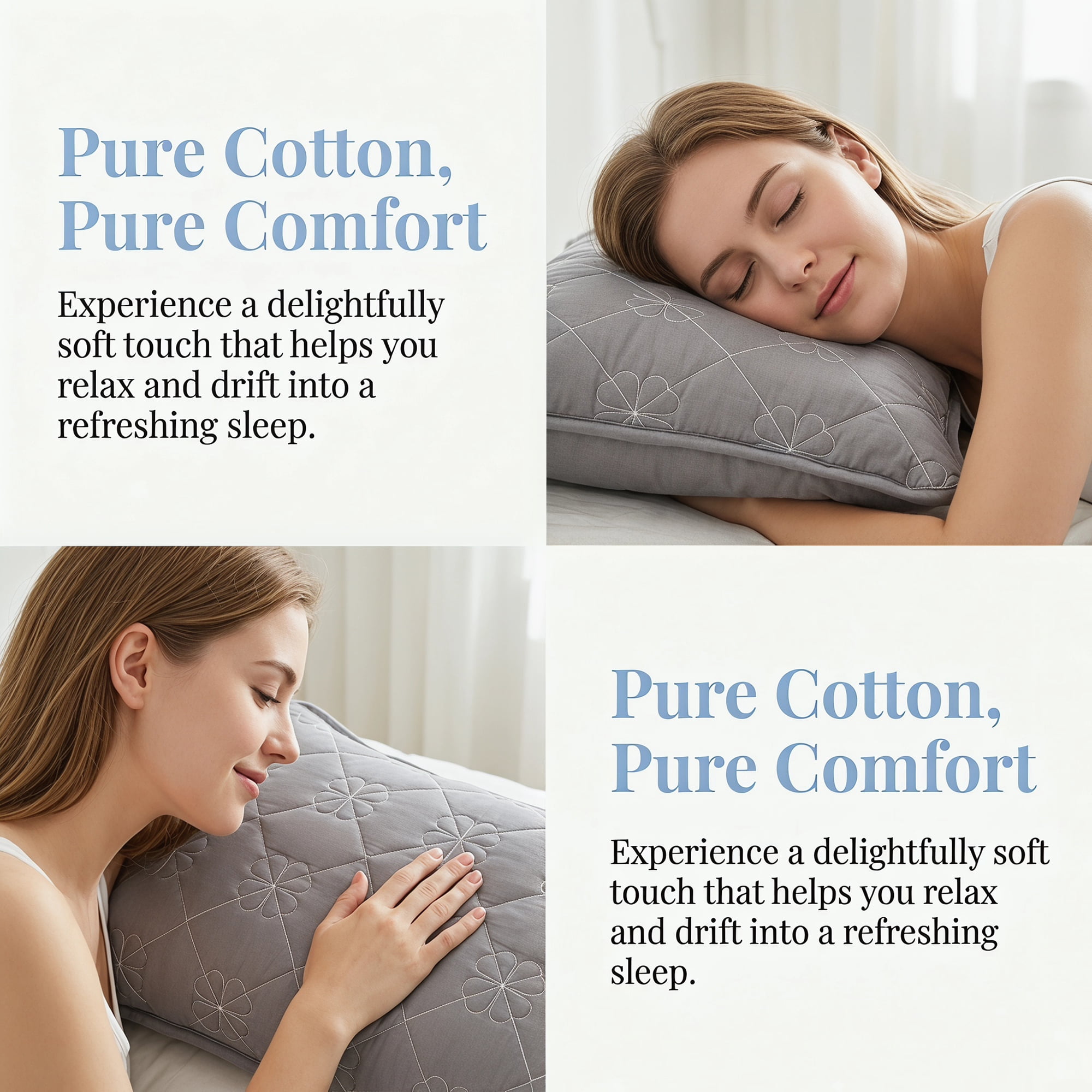 Unique Bargains 1 Pack Polyester Comfortable Quilted Pillow Protector for Home Dark Gray