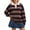 08#Coffee, variant on Women Long Sleeve Striped Polo Shirt Oversized Collar Y2k Pullover T Shirt Casual Loose Streetwear Rugby Sweatshirt,Light pink,XL