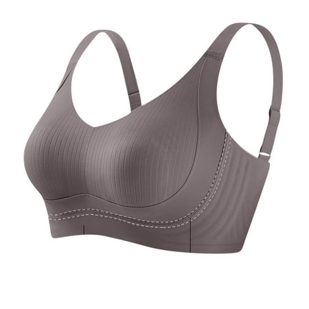 Gnurob Seamless Sports Bra for Women Wirefree Yoga Bralette Push Up Bras with Support Cozy Full Coverage Underwear Lightly Lined Cups Non Underwire Bralettes Clearance Saving Army Green X-Large