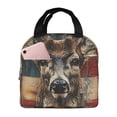 thumbnail image 1 of Disketp American Flag Deer Art Bolsa Térmica para Almuerzo para Hombre y Mujer, Ideal para Trabajo, Senderismo y Picnic, 1 of 8