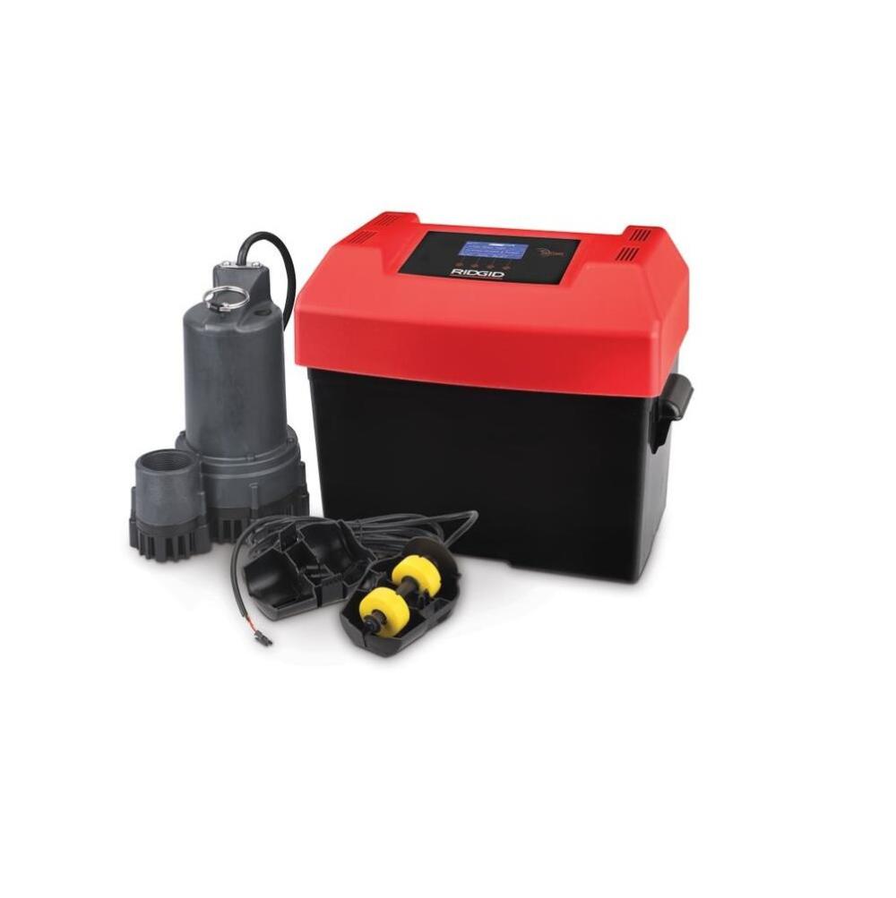 Ridgid 12V Battery Backup Sump Pump System