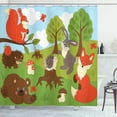 thumbnail image 1 of Ambesonne Forest Friends Shower Curtain, Woodland Fauna, 69"Wx70"L, Multicolor, 1 of 3
