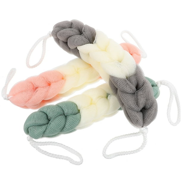 3pcs bañera de ducha loofahs largas esponjas exfoliantes esponjas de baño de baño bañeras para adultos