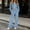 Sky Blue, variant on Josdec Women's Velvet 2 Piece Tracksuit Set, Full Zip Up Lapel Cropped Jacket and Elastic Waist Wide‑Leg Pants, S‑XL