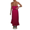 thumbnail image 2 of Xscape Womens Strapless Ruffle Cocktail Dress Purple 6, 2 of 2