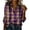 Tops-A233Multicolor, variant on LEKWK Mardi Gras Shirts Plaid Check Pattern Button Down Blouses & Button-Down Shirts Long Sleeve Lapel Neck Casual Work Office Wear Outfits