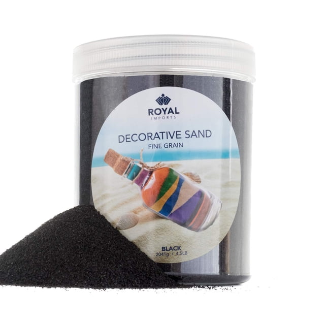 Arena decorativa Royal Imports, negra, 2 kg, grano fino