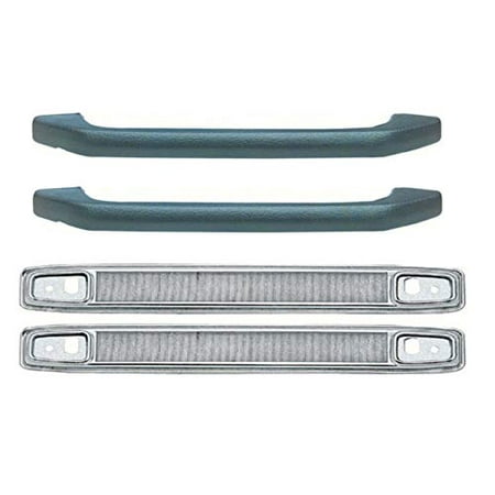 OER Teal Blue Deluxe Interior Grab Handle & Bezel Set 1968-1969 Pontiac Firebird