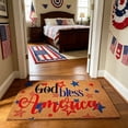 thumbnail image 6 of Yardvibe Patriotic Welcome Coir Doormat, 15.75"x23.62" 4th of July Red White Blue Floor Door Mats for Independence Day, Non Slip Carpet for Front Porch Entryway Decor (God Bless America), 6 of 6