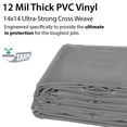 thumbnail image 2 of Moose Supply 16' x 20', 12 mil PVC Vinyl Heavy Duty Waterproof Tarp Covers, Gray, 2 of 7