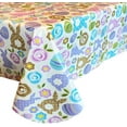 thumbnail image 3 of Newbridge Easter Pastel Egg and Bunny Vinyl Flannel Backed Tablecloth, 52” x 70” Oblong/Rectangle, 3 of 7