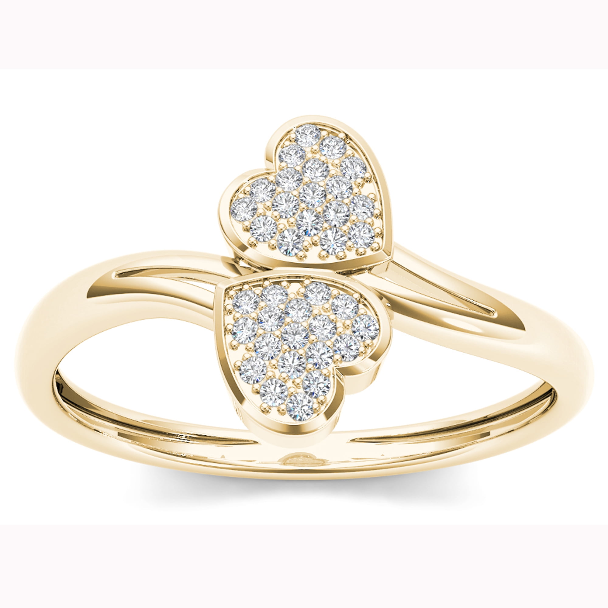 10k or 14k Yellow Gold Ladies Fine Heart with Flower Filigree Ring