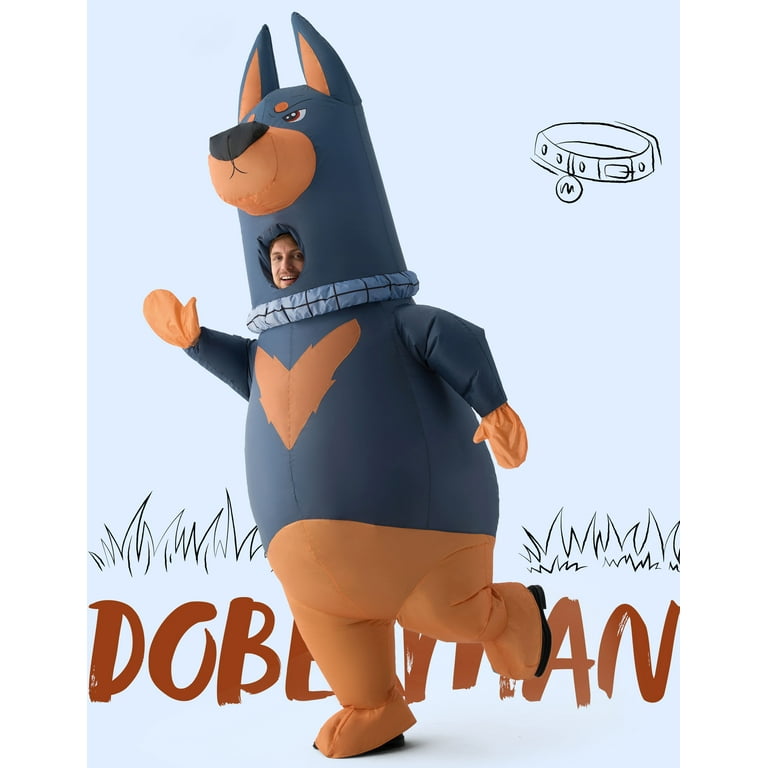 Joyfy Halloween Inflatable Costume for Adults ,Doberman Full Body