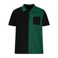 thumbnail image 3 of Awdenio Mens T-shirt Short Sleeve Turndown Collar Blouse Shirt Comfortable, Lightweight And Breathable, 3 of 5