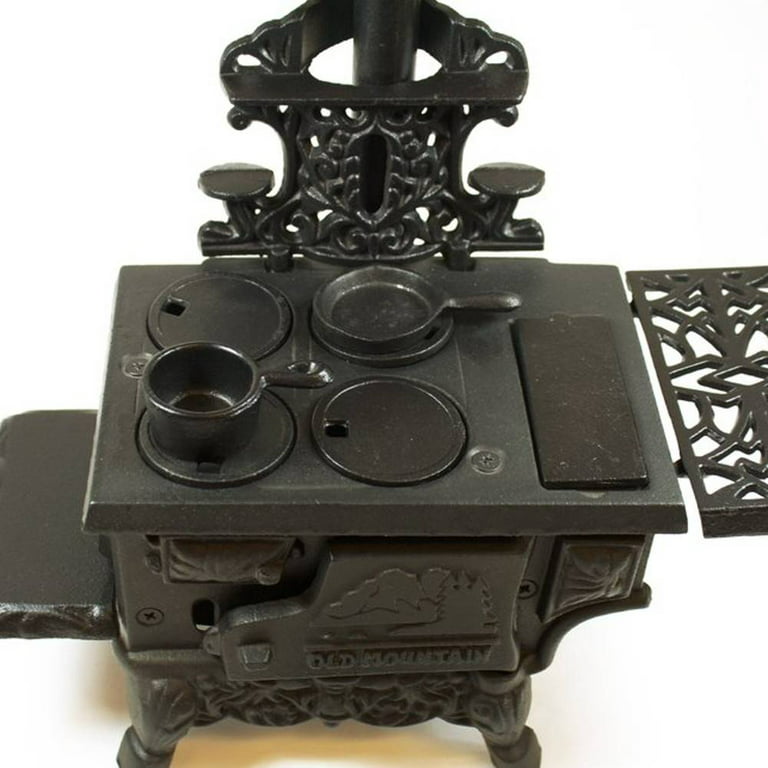 Traditional Miniature Replica Toy Cast Iron Wood Cook Stove and Accessories  12 