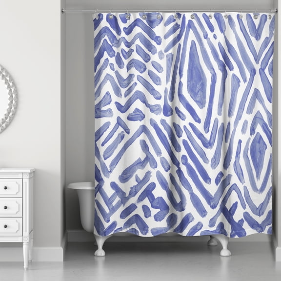 Creative Products Wild Pattern Blue 71 x 74 Shower Curtain