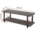 thumbnail image 2 of Shoe Bench, Industrial Entryway Bench with Storage, Rustic Wood and Metal Shoe Rack Bench Seat, Grey, 2 of 3
