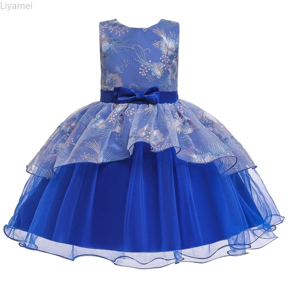 Liyamei Kids Toddler Baby Girls Spring Summer Tulle Cotton Sleeveless Princess Dress Clothes Little Girl Dresses 4-5 Years