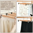 thumbnail image 2 of GIRACOA 20 Pack Wood Pants Hangers with Non-Slip Cushion Clips, 13-Inch Wooden Skirt Clamps for Trousers, Jeans, Slacks, & Bottoms – for Closet Organization, Space Saving, 360° Swivel Hook, 2 of 7