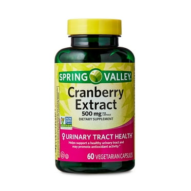 Spring Valley Cranberry Extract Vegetarian Capsules, 500mg, 60 Count