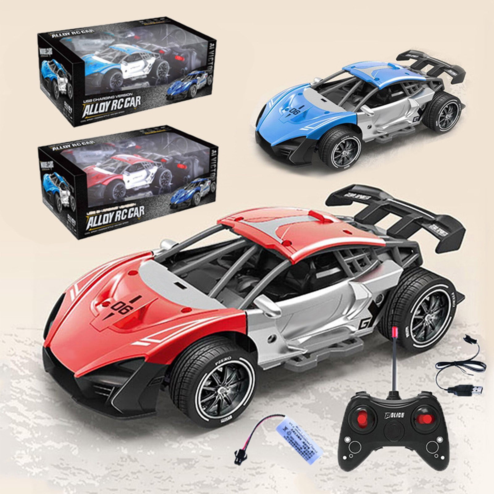 Voiture RC Tout-Terrain 2,4 GHz – 15 Km/h – 40 M De Portée – Batterie 1000 MAh – Lumières LED – Cadeau 6-12 Ans