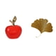 thumbnail image 1 of Escultura de fruta de cerámica y hojas de ginkgo, adorno decorativo de pared para sala de estar, cafetería, oficina, hotel, comedor, sala de estudio,, 1 of 8