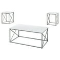 thumbnail image 3 of Monarch Specialties Table Set, 3pcs Set, Coffee, End, Side, Accent, Living Room, Metal, Laminate, White, Grey, Contemporary, Modern, 3 of 3