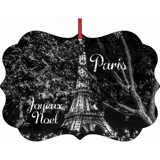 Eiffel Tower Paris Joyeux Noel Christmas Aluminum Semigloss Quality Aluminum Benelux Shaped Hanging Christmas Holiday Tree Ornament Made In The U S A Walmart Com Walmart Com