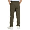 thumbnail image 6 of Uniform Pants for Boys Straight Pants with Pockets Pull On Chino Pants Stretch Pants Army Green Pants for Boys Back To School Clothes Kid Boys Pants 5-6 Years, 6 of 6