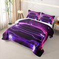 thumbnail image 3 of Castle Fairy Neon Sports Car Quilt Full,Purple City Glow Full Bedspread Sets for Bedroom,Purple Black, 3 of 7
