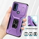 thumbnail image 3 of Funda para GANGXUN Motorola Moto G Pure 2021 - Soporte metálico, Función magnética, Morado, 3 of 5