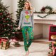 thumbnail image 2 of Moonsky Family Matching Long Sleeve GrayTops+Green Pants 2 Piece Pajamas Set, Christmas Print Christmas Paj Christmas Element Prints For Family#Women 2XL, 2 of 4