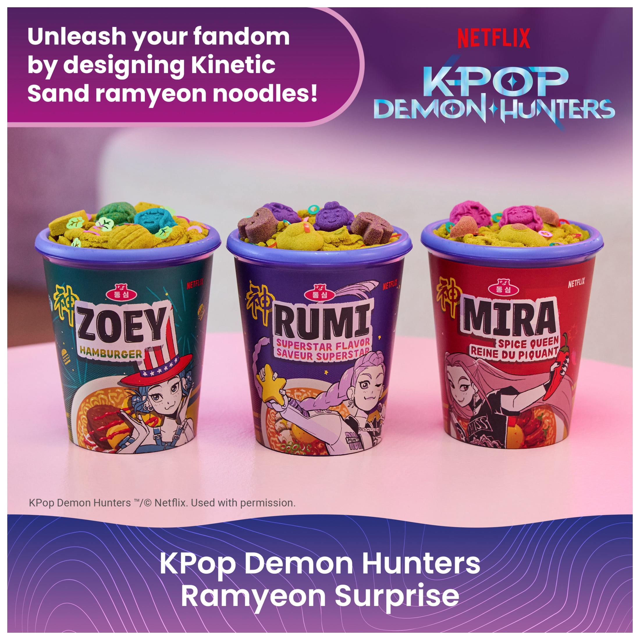 Kinetic Sand, KPop Demon Hunters Ramyeon Surprise Blind Box Toy, 5.5 oz