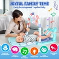 thumbnail image 2 of UUSUOO Baby Play Mat Baby Gym,Kick and Play Piano Gym,Tummy Time Activity Mat with 5 Infant Sensory Baby Toys,Infant Toys Piano Baby Play Mat Music & Light Newborn Infant Gifts for 0-3 6 9 12 Months, 2 of 8