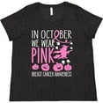 thumbnail image 3 of Inktastic In October We Wear Pink Halloween Breast Cancer Awareness Women's Plus Size T-Shirt, 3 of 5