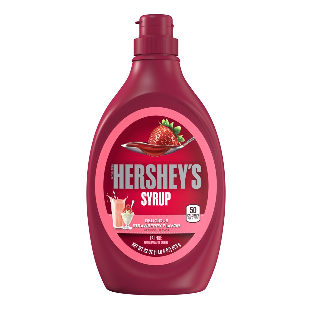 (2 Pack) Hershey's, Strawberry Syrup, 22 oz