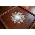 thumbnail image 3 of Neutral Earth Tones White Jacquard Doily (11" / 15" Round), 3 of 5