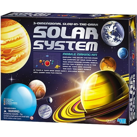 4M 3D Glow-In-The-Dark Solar System Model Making Science Kit,