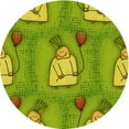 thumbnail image 1 of Ahgly Company Machine Washable Indoor Round Transitional Chameleon Green Area Rugs, 8' Round, 1 of 7