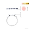 thumbnail image 6 of ANGARA Natural Blue Sapphire and Diamond Semi Eternity Wedding Ring in 14K White Gold for Women (Size-1.5mm) | September Birthstone, Anniversary, Jewelry Gift for Women | Natural Blue Sapphire Ring, 6 of 11