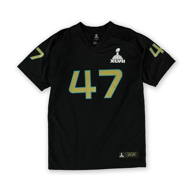 NFL Boys Super Bowl 47 Jersey, Negro, S (8)