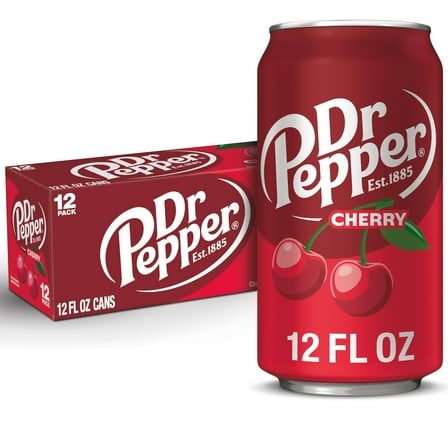 Dr Pepper Cherry Soda Pop, 12 fl oz, 12 Pack Cans